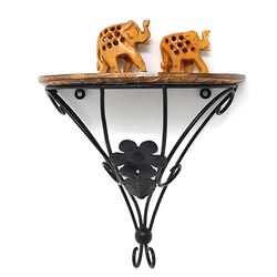 "Desi Karigar Brown Color Wooden Home Decor Wall Bracket"