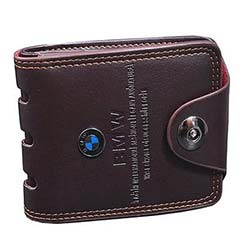 "Men's Pu Brown Bi-fold Wallet "