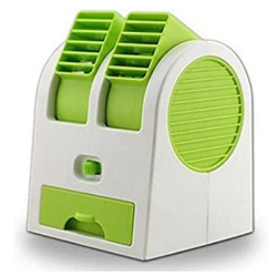 "Mini Small Fan Cooler Dual Bladeless Air Cooler USB"