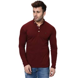 "Mandarin Collar Full Sleeve T-Shirt Fashitude Men's"