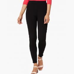 "Ankle Length Solid High Waist Skinny Treggings"
