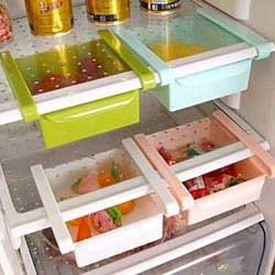 "Angel Bear Unique 4 Pcs Space Saver Organizer Fridge Slide Storage Rack"
