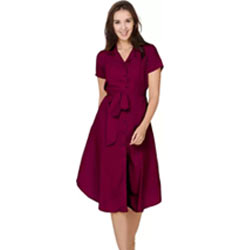 "Check out Women's Shirt Purple Dress - Crease & Clips - Short Sleeve"