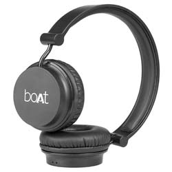 " Boat Rockerz 400 Super Bass Dual Mode On-Ear Carbon Black Bluetooth Headphones"