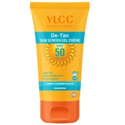 "VLCC De Tan SPF 50 PA+++ Saxifraga & Grape Fruit Sun Screen Gel Crème"